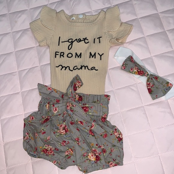 3 piece set, onesie and short - Picture 1 of 3